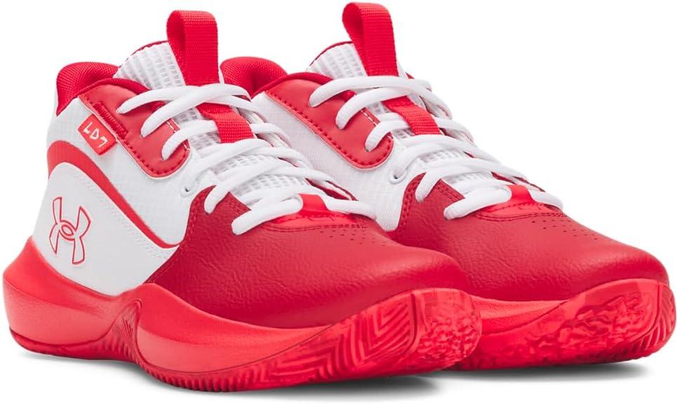 imageUnder Armour UnisexChild Grade School Lockdown 7 Sneaker104 WhiteRedRacer Red