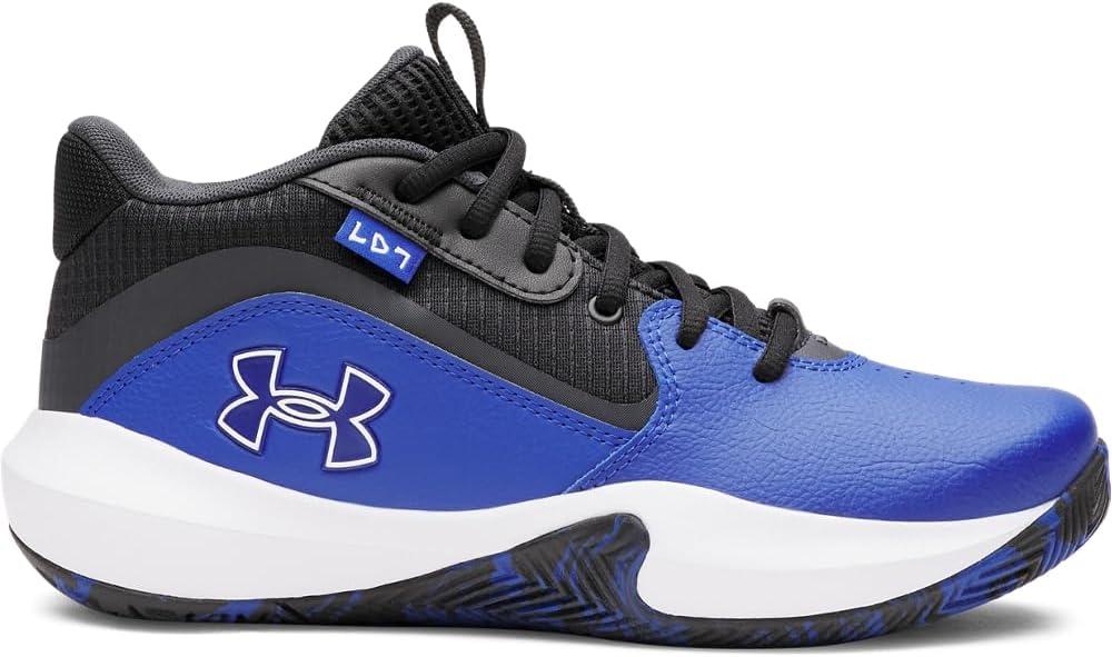 imageUnder Armour UnisexChild Grade School Lockdown 7 Sneaker403 RoyalBlackWhite
