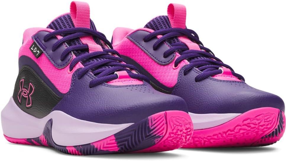 imageUnder Armour UnisexChild Grade School Lockdown 7 Sneaker500 PurpleBlackRebel Pink