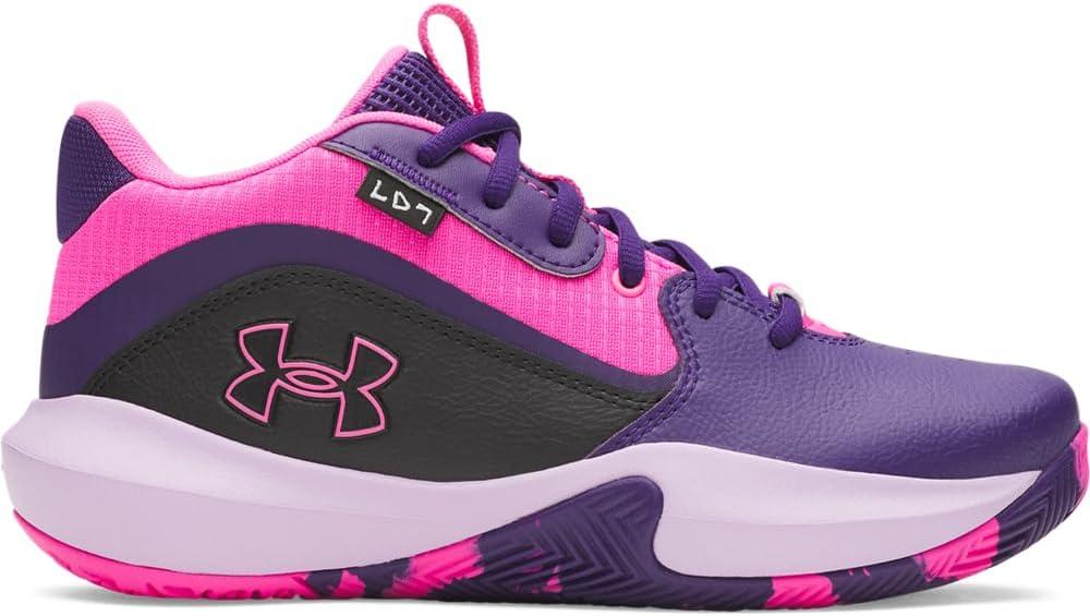 imageUnder Armour UnisexChild Grade School Lockdown 7 Sneaker500 PurpleBlackRebel Pink