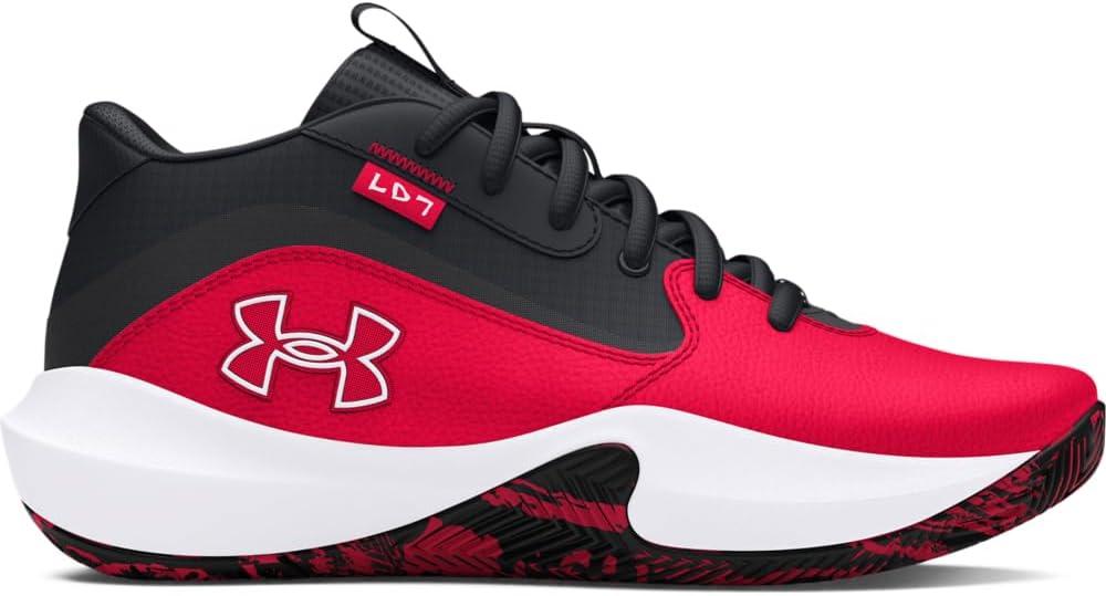 imageUnder Armour UnisexChild Grade School Lockdown 7 Sneaker600 RedBlackWhite