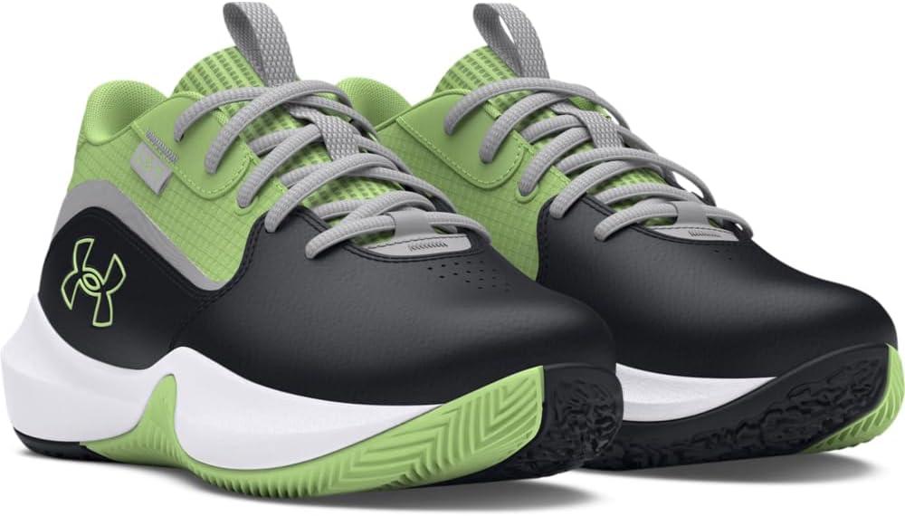 imageUnder Armour UnisexChild Pre School Lockdown 7 Sneaker003 BlackMod GrayMorph Green