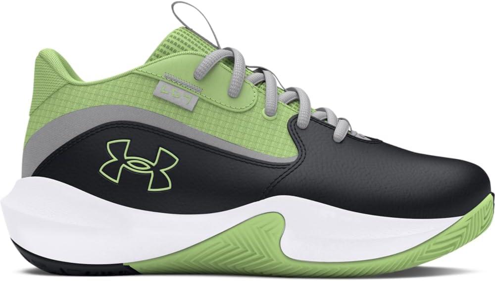 imageUnder Armour UnisexChild Pre School Lockdown 7 Sneaker003 BlackMod GrayMorph Green