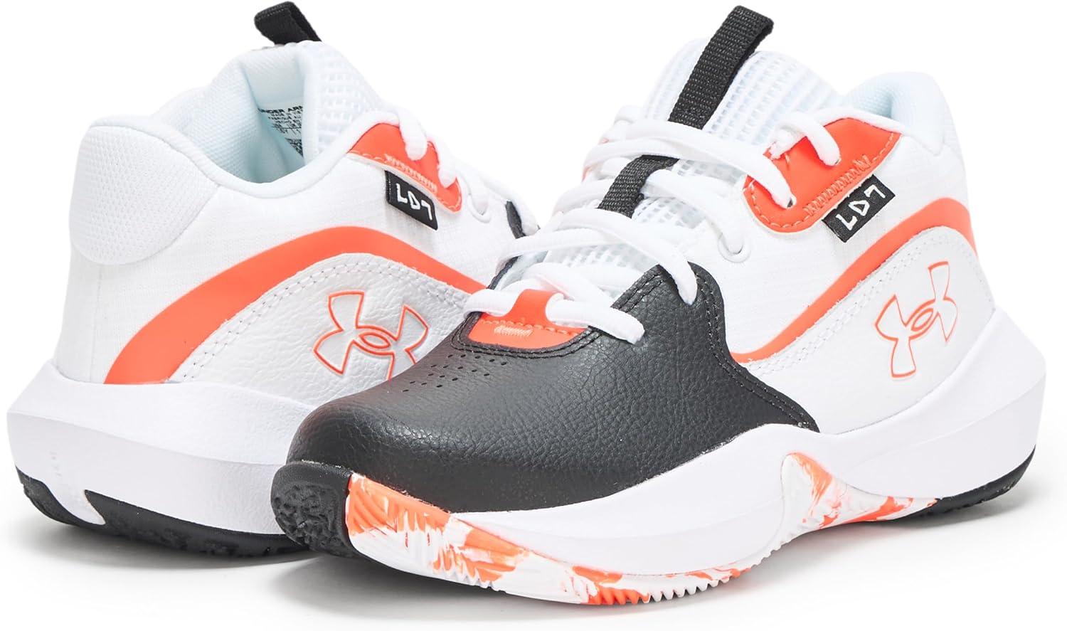 imageUnder Armour UnisexChild Pre School Lockdown 7 Sneaker005 BlackWhiteAres Red