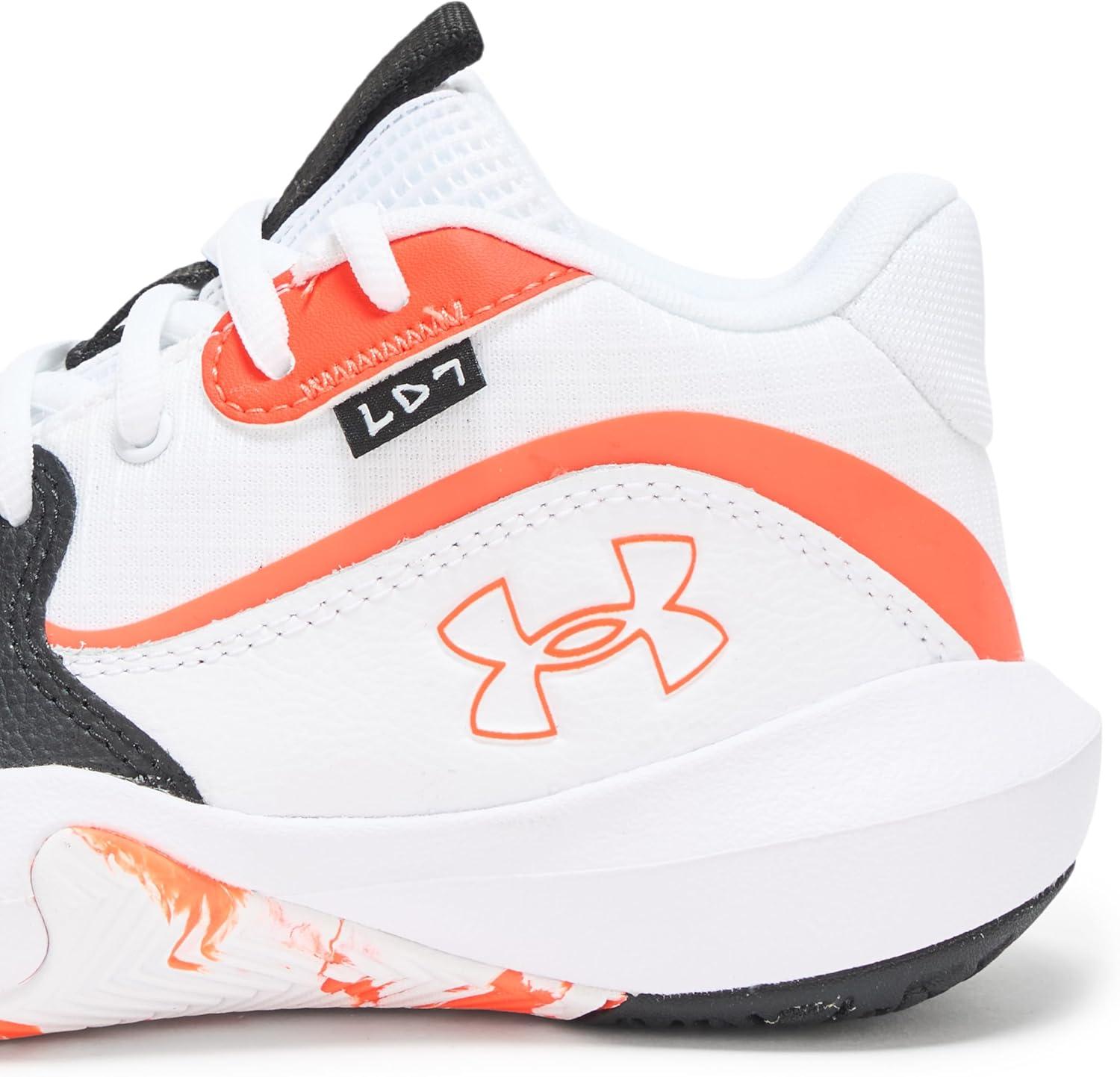 imageUnder Armour UnisexChild Pre School Lockdown 7 Sneaker005 BlackWhiteAres Red