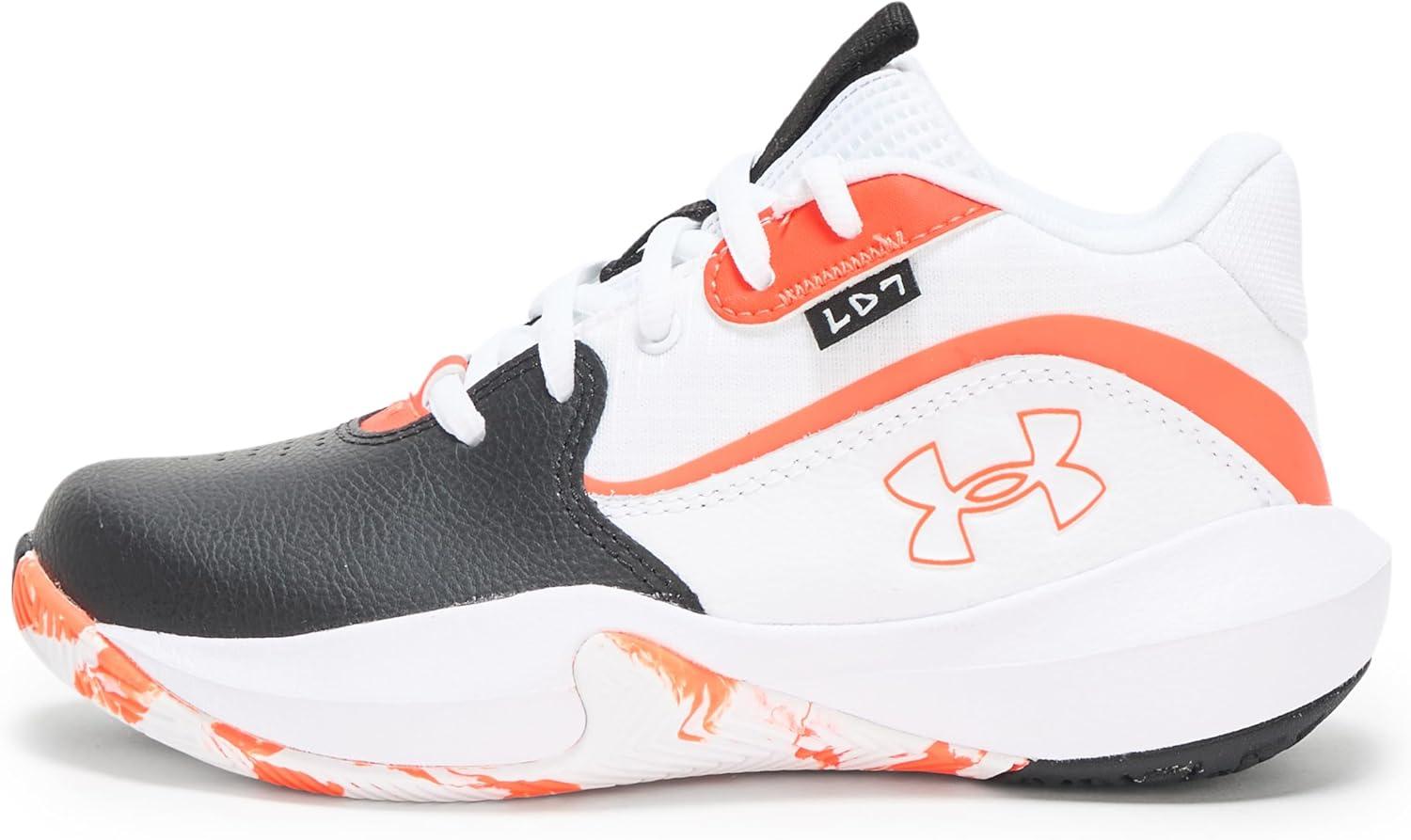 imageUnder Armour UnisexChild Pre School Lockdown 7 Sneaker005 BlackWhiteAres Red