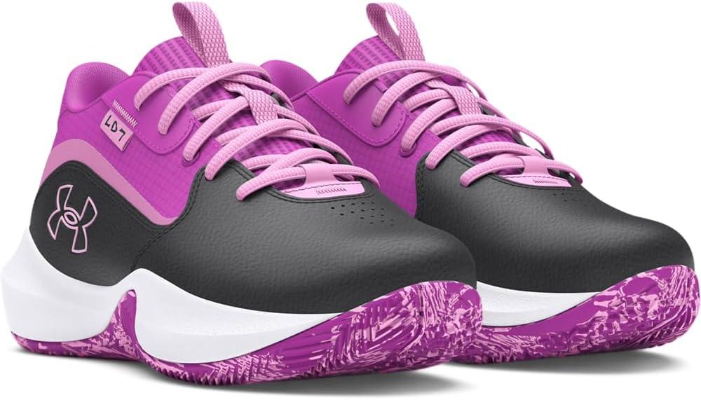 imageUnder Armour UnisexChild Pre School Lockdown 7 Sneaker103 AnthraciteVivid MagentaStellar Pink