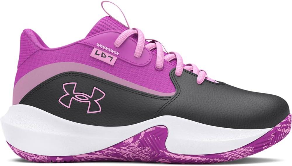 imageUnder Armour UnisexChild Pre School Lockdown 7 Sneaker103 AnthraciteVivid MagentaStellar Pink