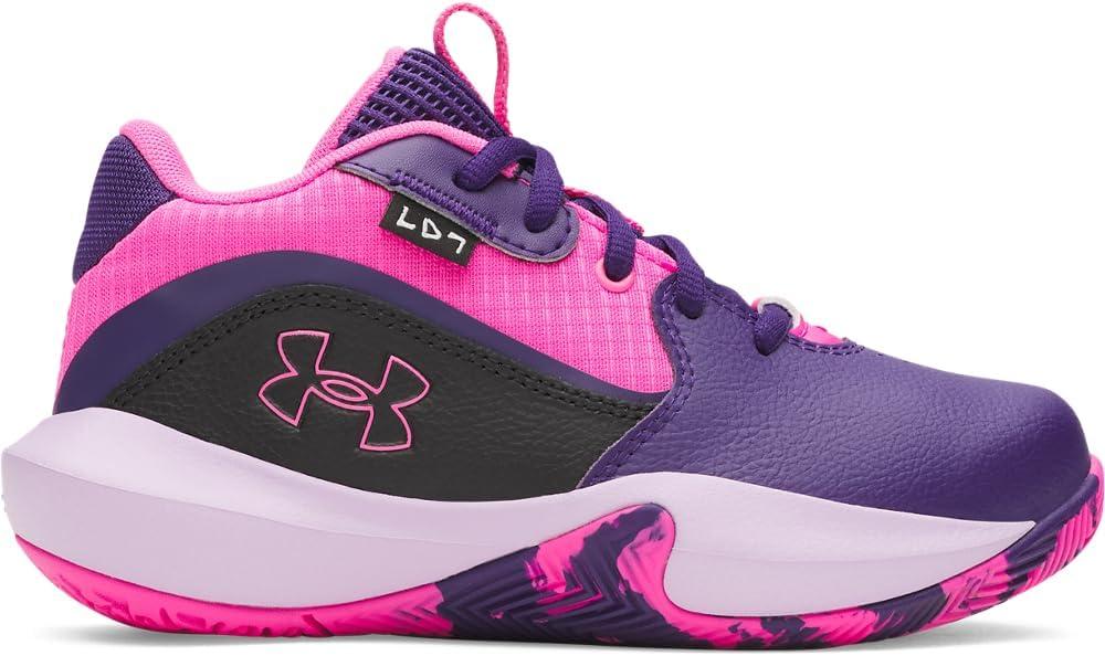 imageUnder Armour UnisexChild Pre School Lockdown 7 Sneaker500 PurpleBlackRebel Pink
