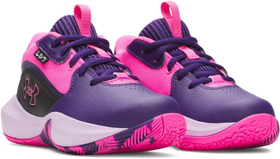 imageUnder Armour UnisexChild Pre School Lockdown 7 Sneaker500 PurpleBlackRebel Pink