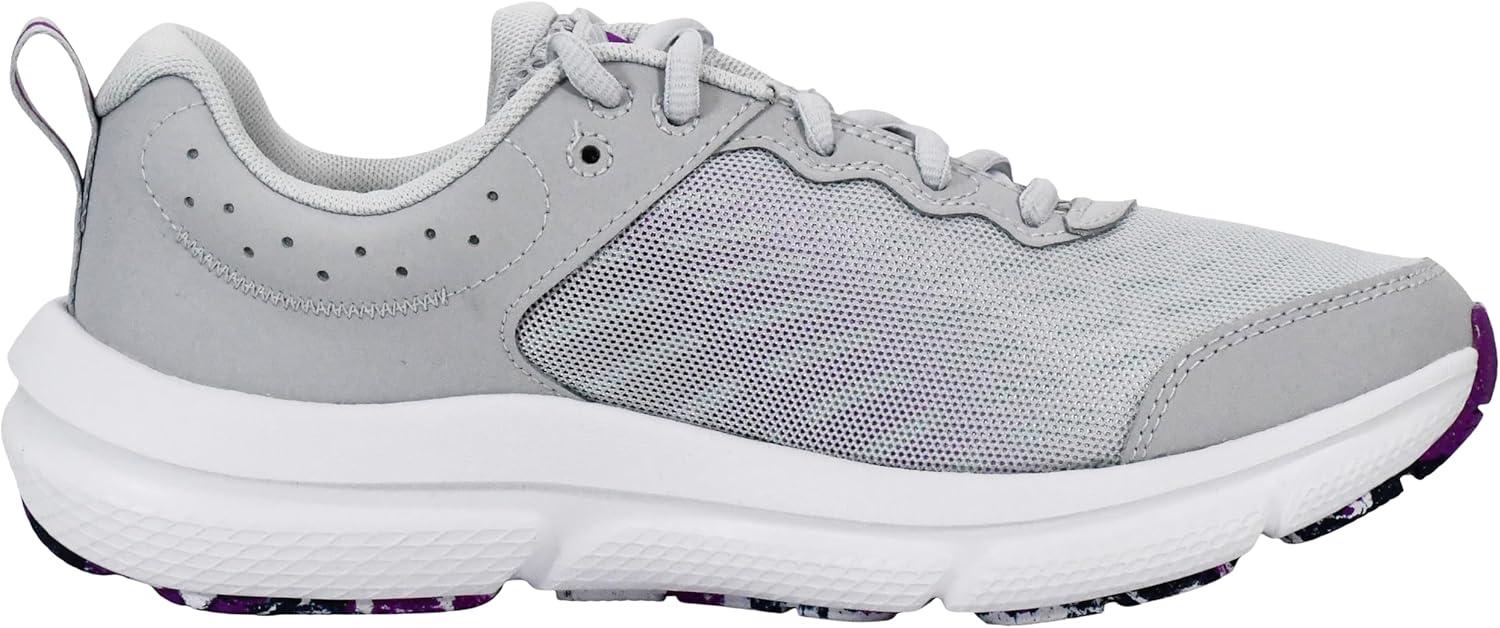imageUnder Armour Womens Charged Assert 10 Shoes014 Halo GrayHalo GrayAndromeda Purple