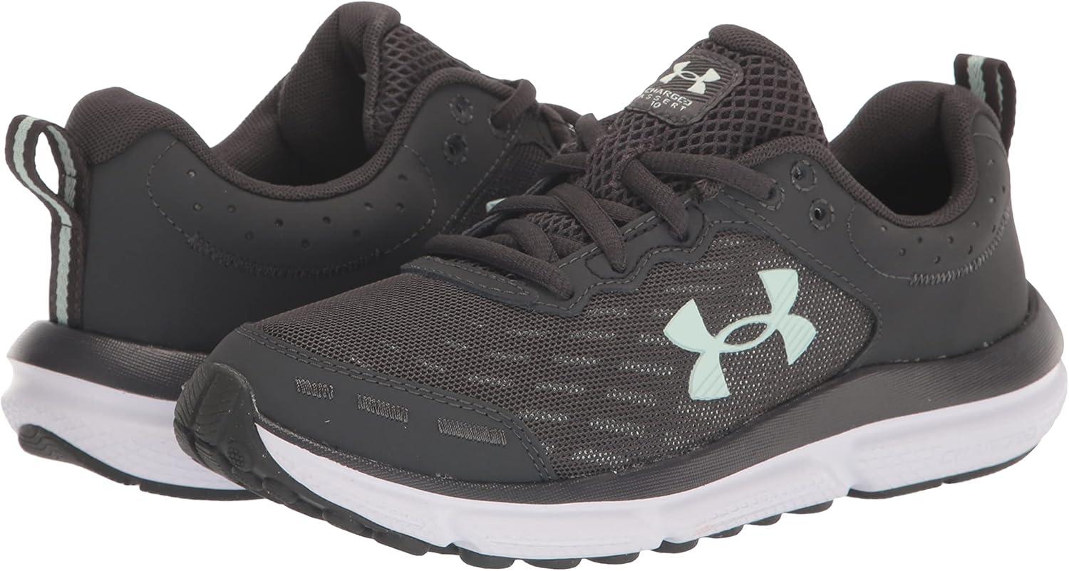 imageUnder Armour Womens Charged Assert 10 Shoes103 Jet GrayJet GrayAqua Foam