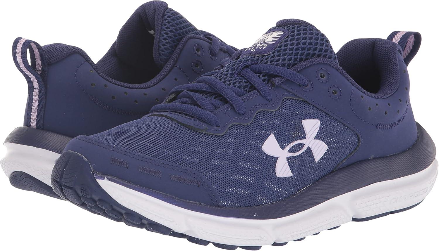 imageUnder Armour Womens Charged Assert 10 Shoes501 Sonar BlueNebula PurpleNebula Purple