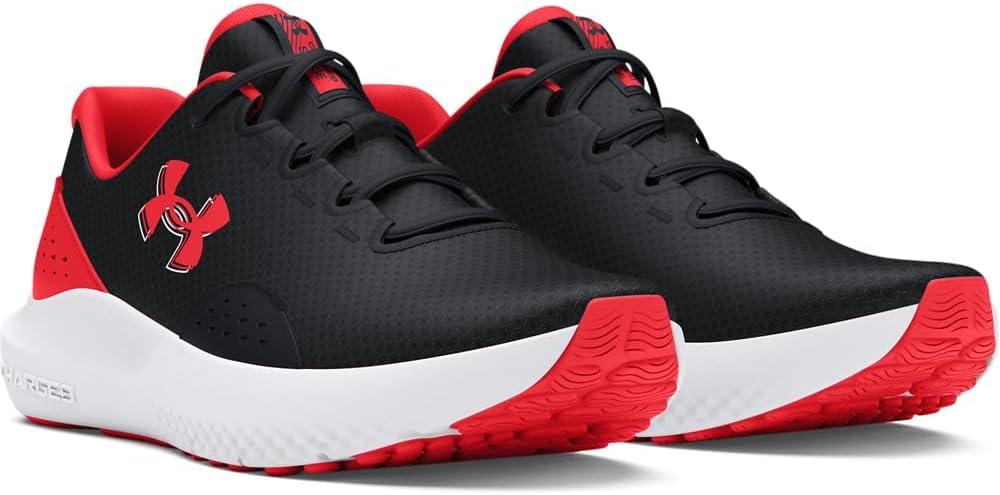 imageUnder Armour Womens Charged Surge 4 Running Shoe004 BlackRacer RedRacer Red