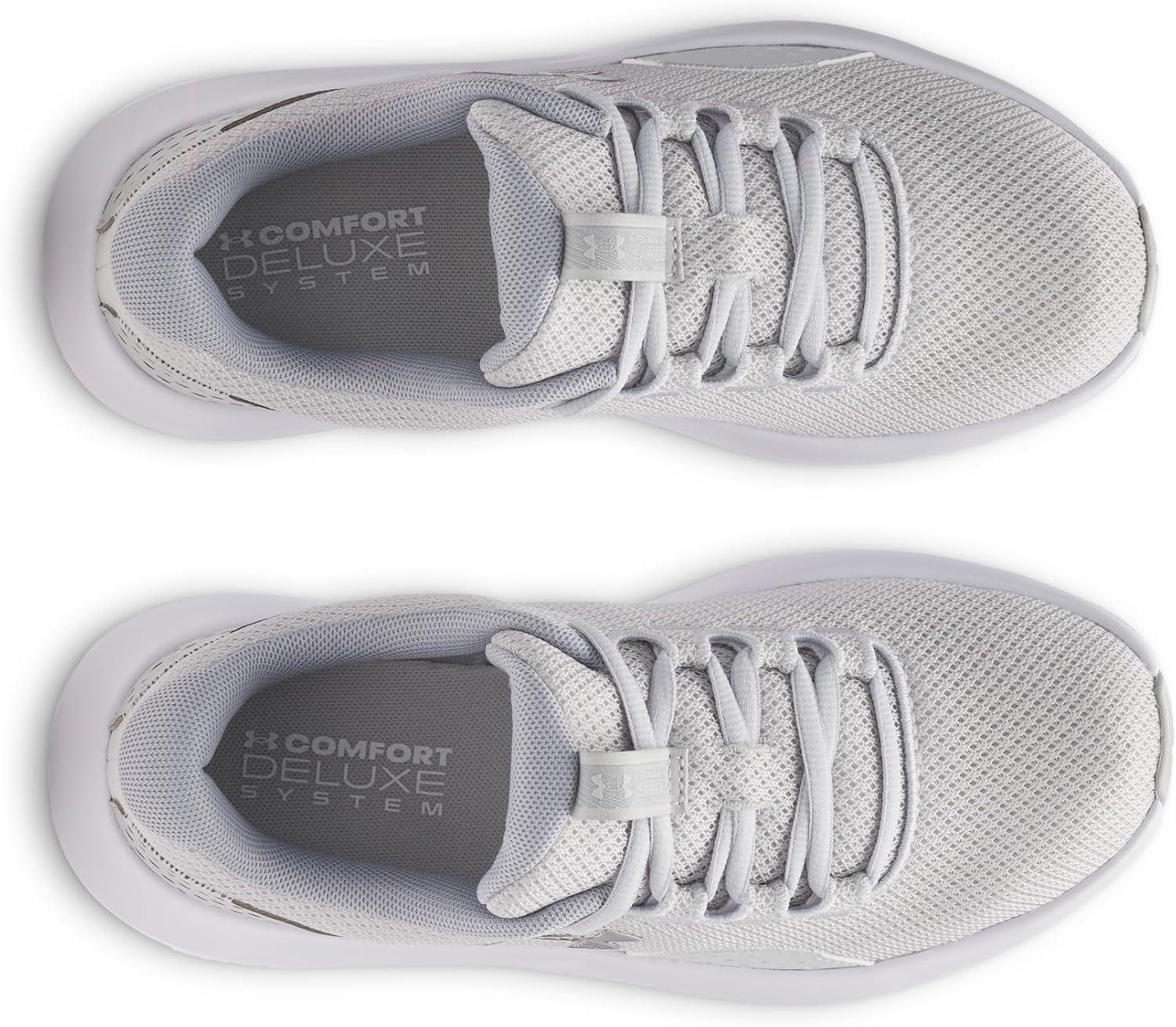 imageUnder Armour Womens Charged Surge 4 Running Shoe014 Halo GrayMetallic SilverMetallic Silver