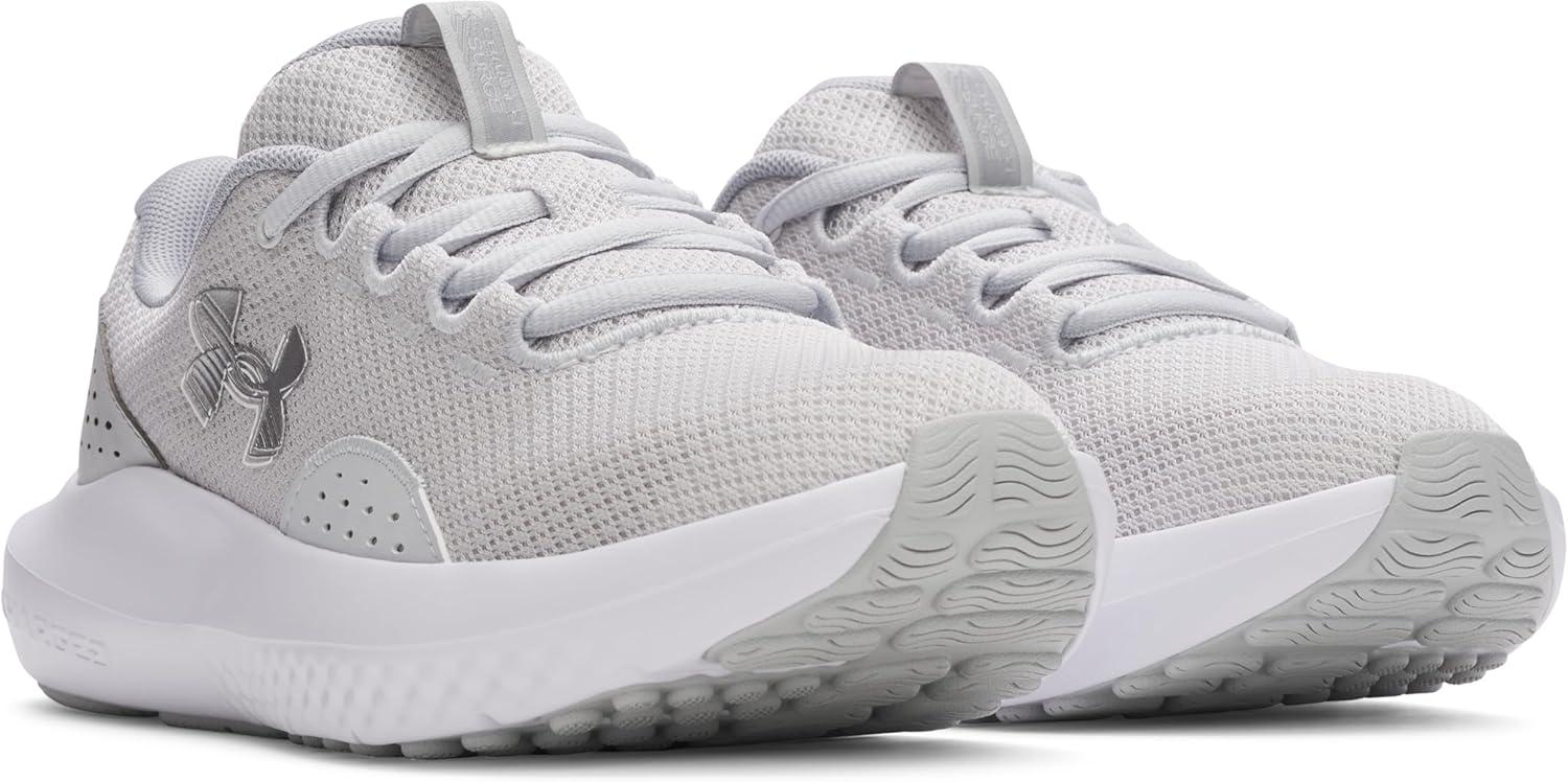 imageUnder Armour Womens Charged Surge 4 Running Shoe014 Halo GrayMetallic SilverMetallic Silver