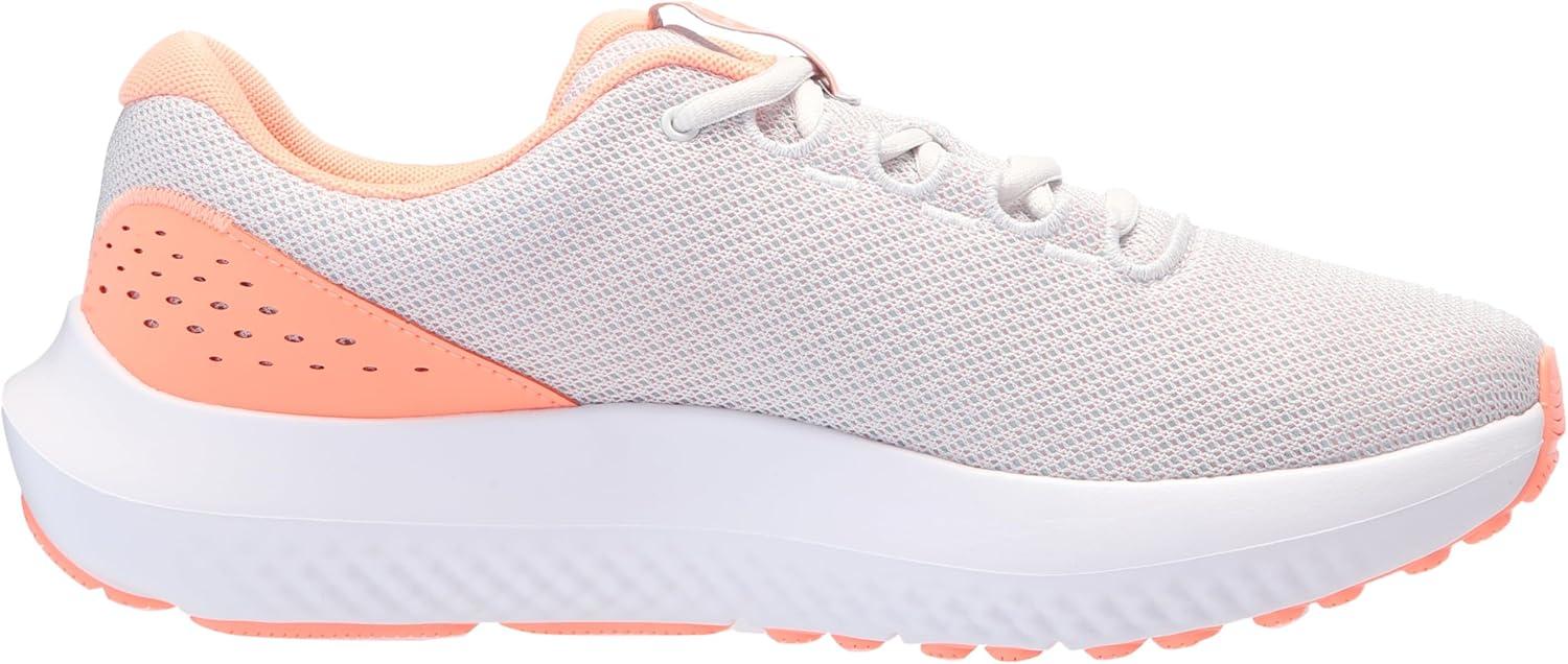 imageUnder Armour Womens Charged Surge 4 Running Shoe106 Distant GrayFlare Orange