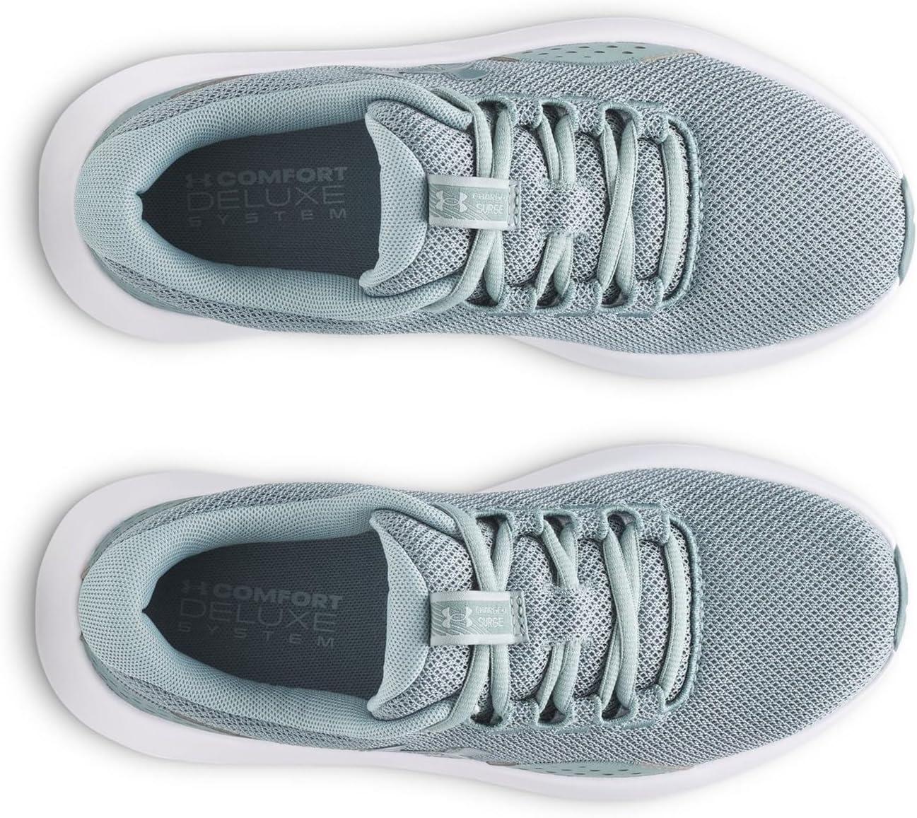 imageUnder Armour Womens Charged Surge 4 Running Shoe323 SerpentineJasper BlueMetallic Serpentine