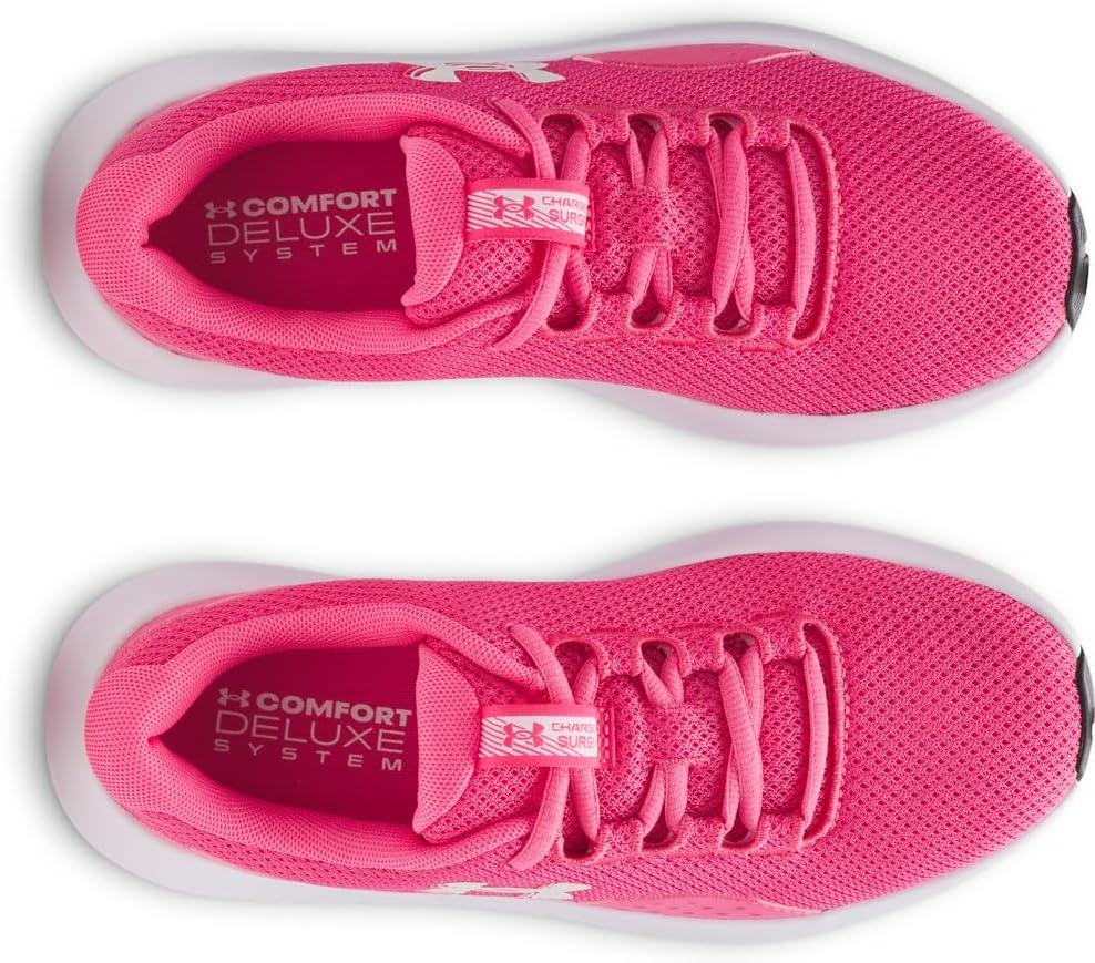 imageUnder Armour Womens Charged Surge 4 Running Shoe672 Super PinkSuper PinkWhite