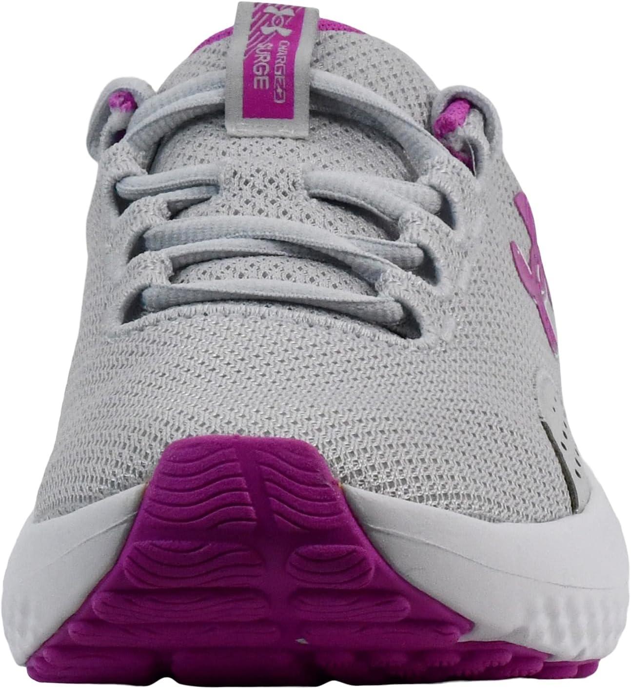imageUnder Armour Womens Charged Surge 4 Running ShoeHalo GrayVivid MagentaVivid Magenta