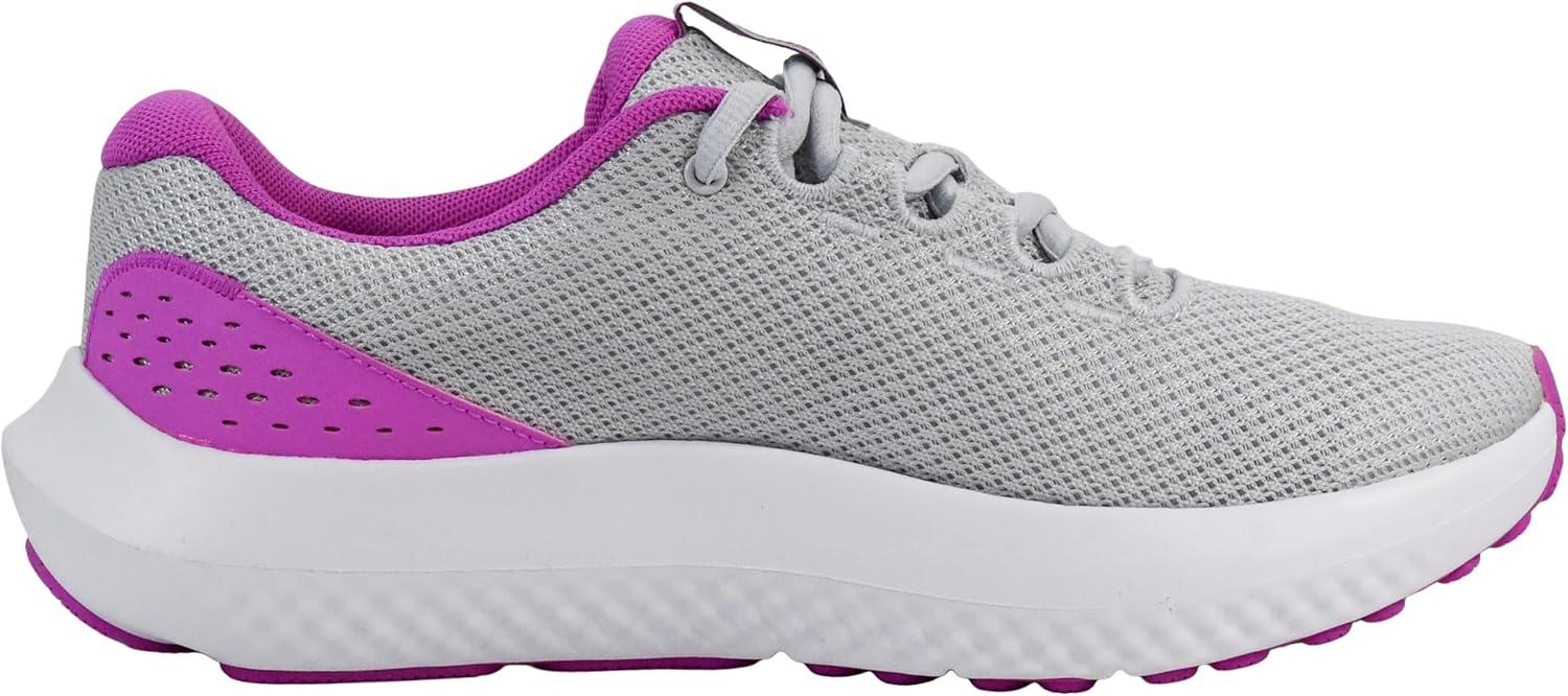 imageUnder Armour Womens Charged Surge 4 Running ShoeHalo GrayVivid MagentaVivid Magenta