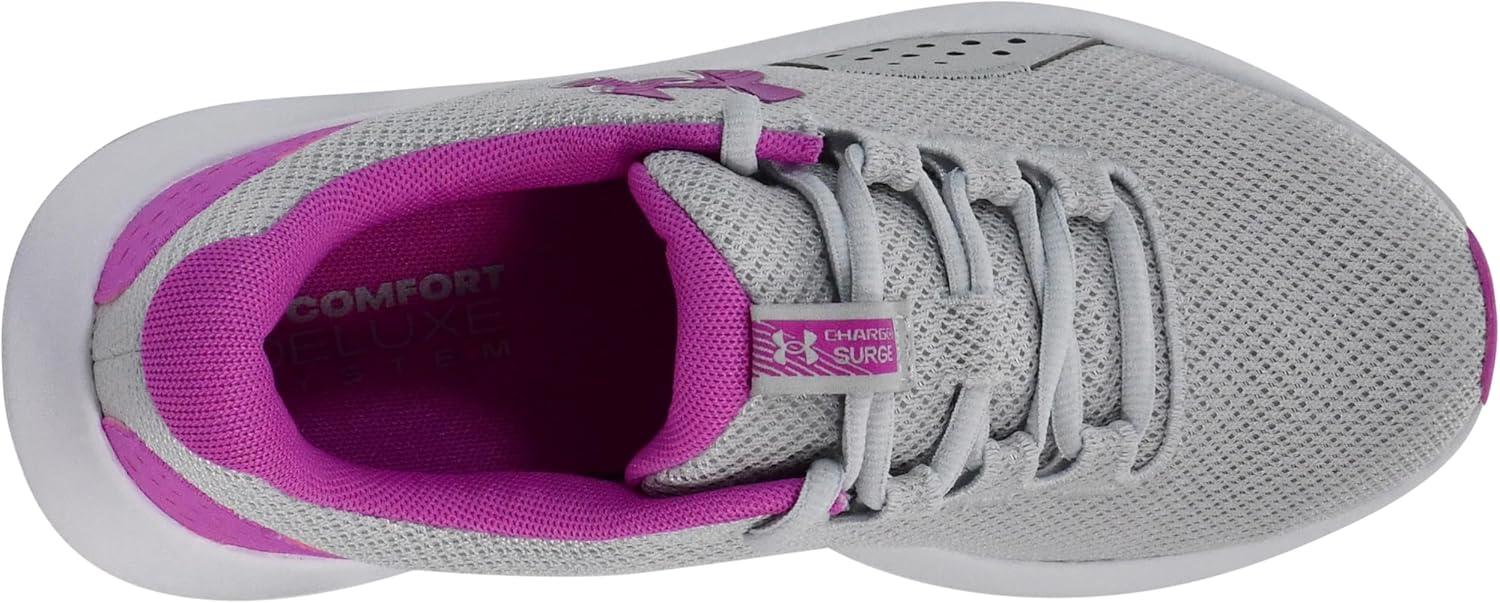 imageUnder Armour Womens Charged Surge 4 Running ShoeHalo GrayVivid MagentaVivid Magenta