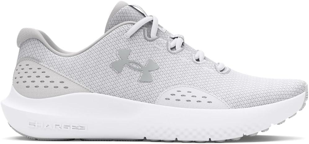 imageUnder Armour Womens Charged Surge 4 Running ShoeWhiteDistant GrayMetallic Silver