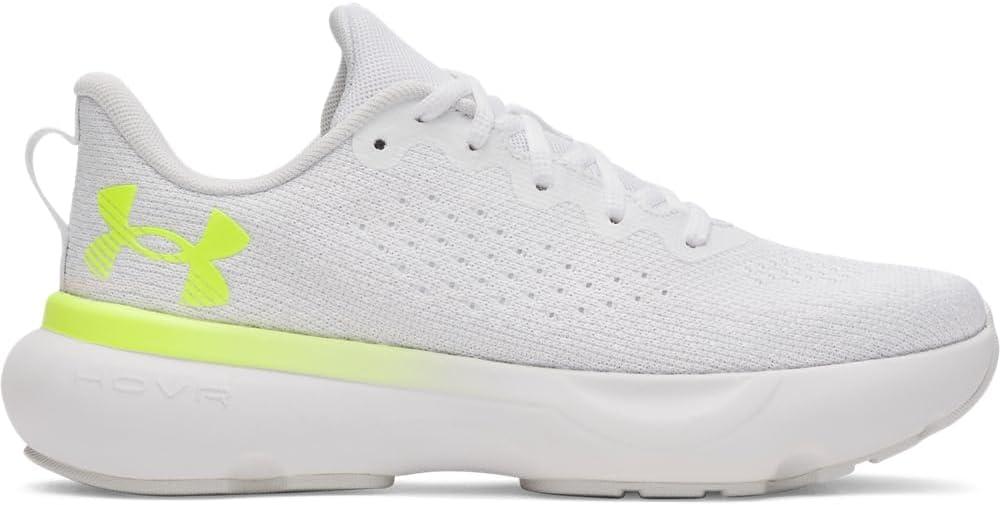 imageUnder Armour Womens Infinite Sneaker106 WhiteDistant GrayHigh Vis Yellow