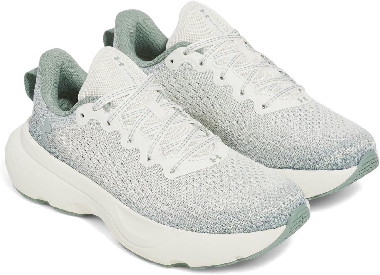 imageUnder Armour Womens Infinite Sneaker114 White QuartzSilica GreenMetallic Silica