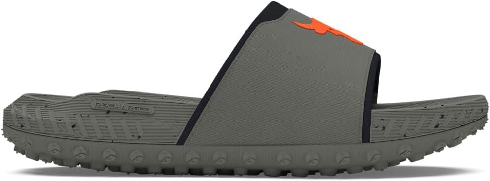 imageUnder Armour unisexadult Project Rock 3 Slides301 Clay GreenBlackTeam Orange