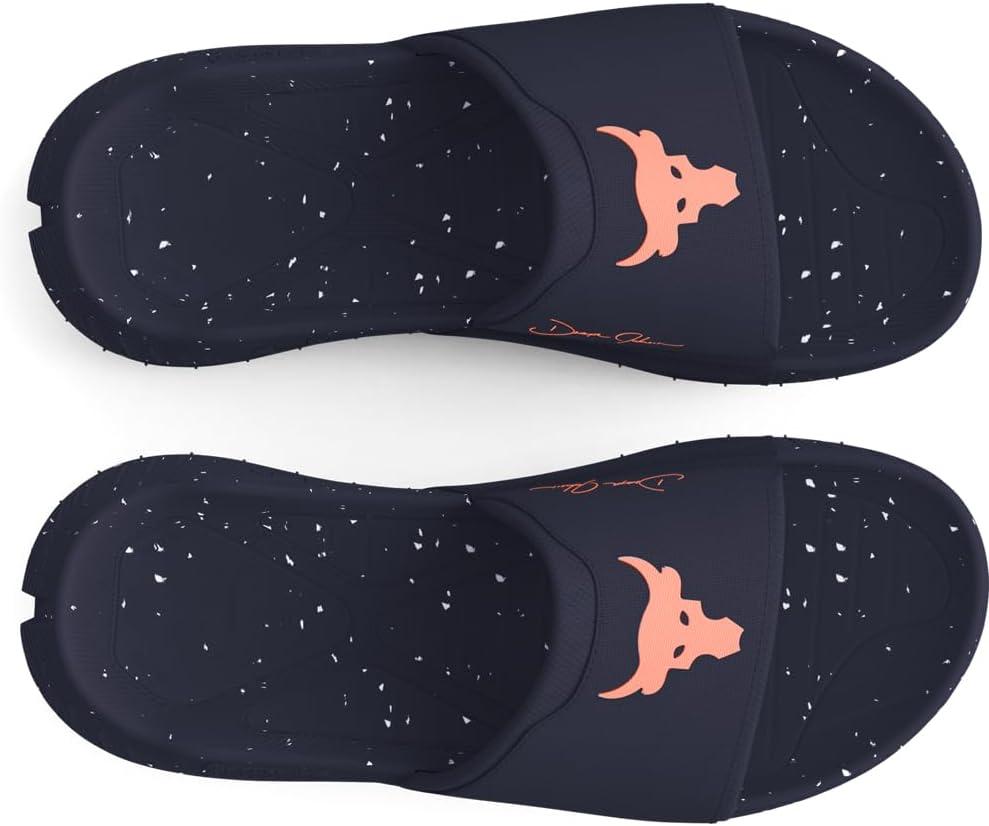 imageUnder Armour unisexadult Project Rock 3 Slides403 Midnight NavyMidnight NavyFlare Orange