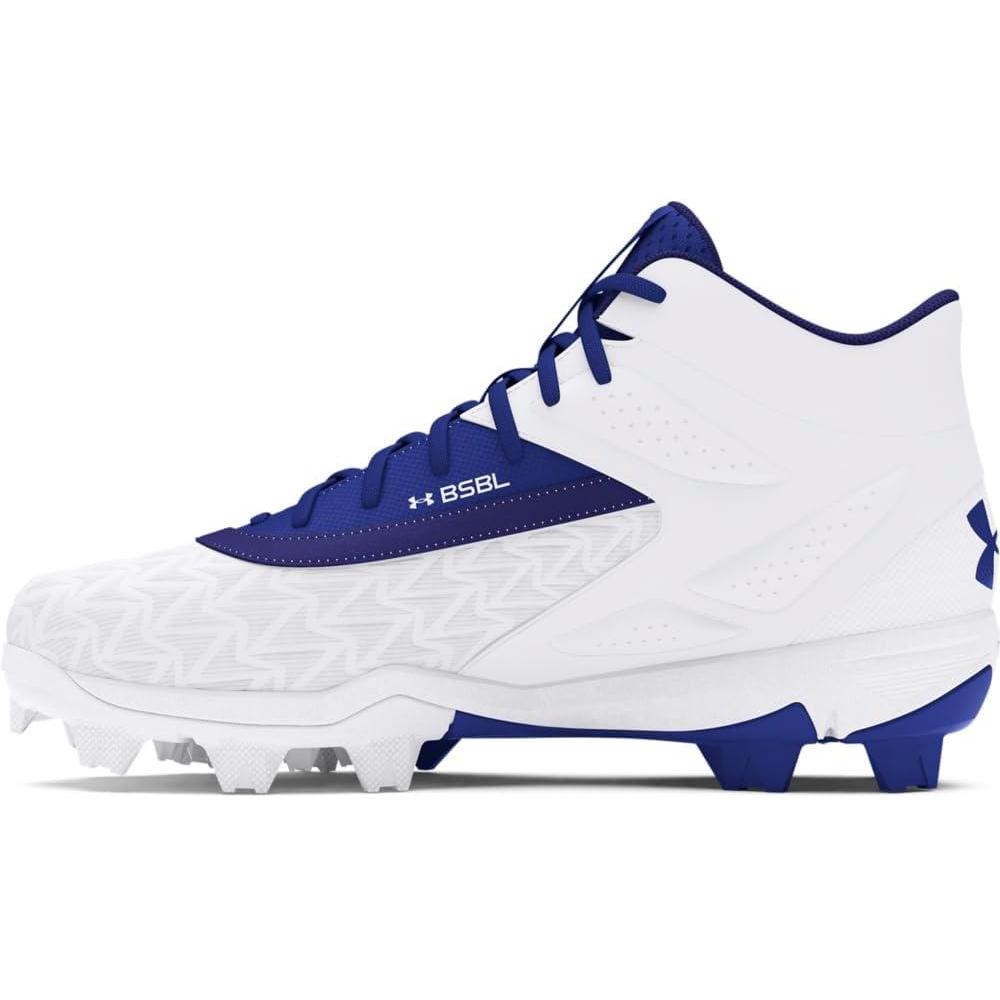 imageUnder Armour Boys Leadoff Mid RM JR 30 Baseball Cleats400 RoyalWhiteRoyal