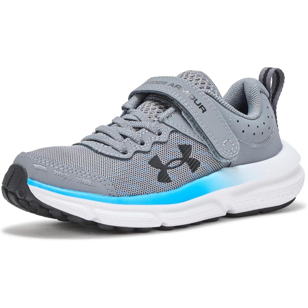 imageUnder Armour Boys Pre School Assert 10 Alternate Closure Sneaker024 Titan GrayElectric BlueBlack