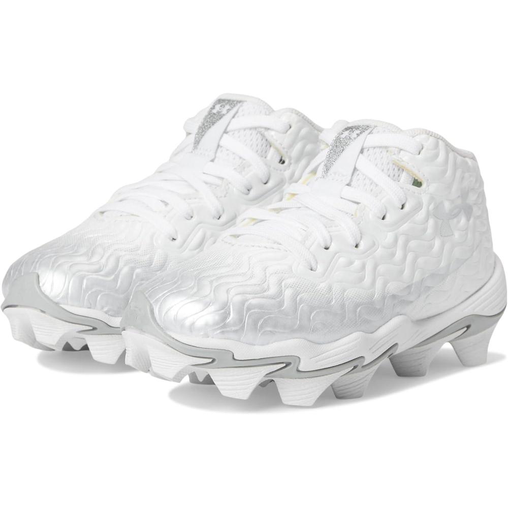 imageUnder Armour Boys Spotlight Hammer Rm Jr Sneaker100 WhiteMetallic SilverMetallic Silver