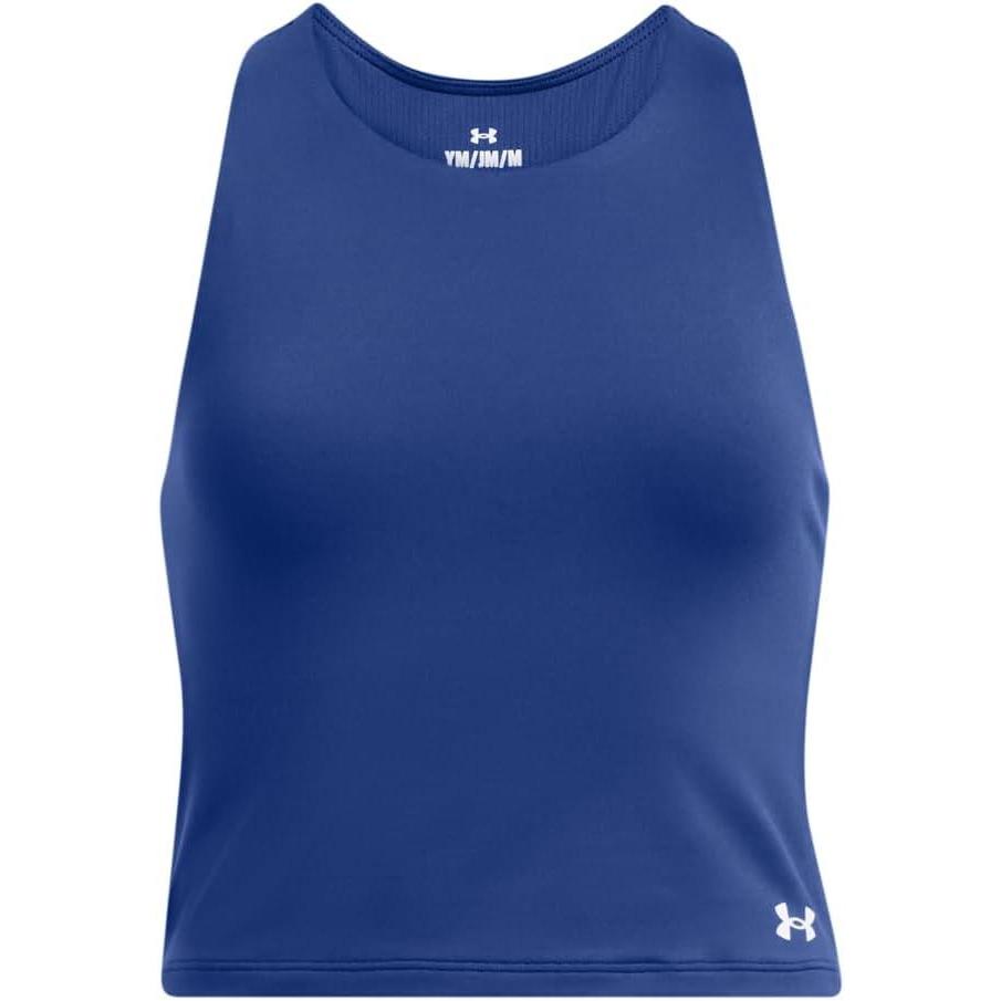 imageUnder Armour Girls Motion Crop Tank Top432 Tech Blue   White