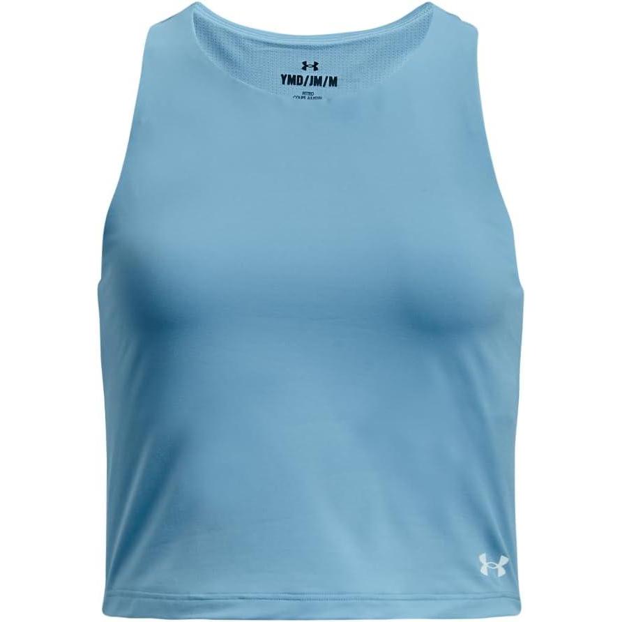 imageUnder Armour Girls Motion Crop Tank Top462 Tonic   Halogen Blue