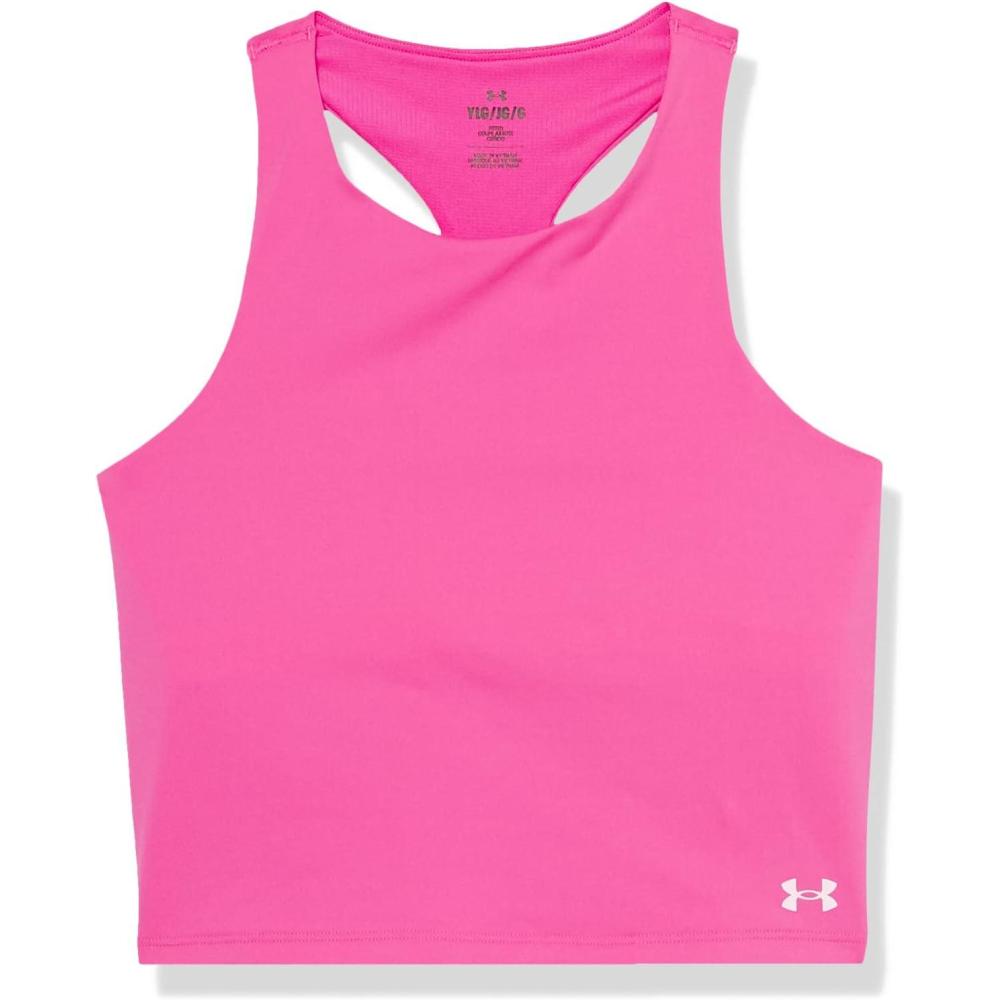 imageUnder Armour Girls Motion Crop Tank Top652 Rebel Pink   Pink Sugar