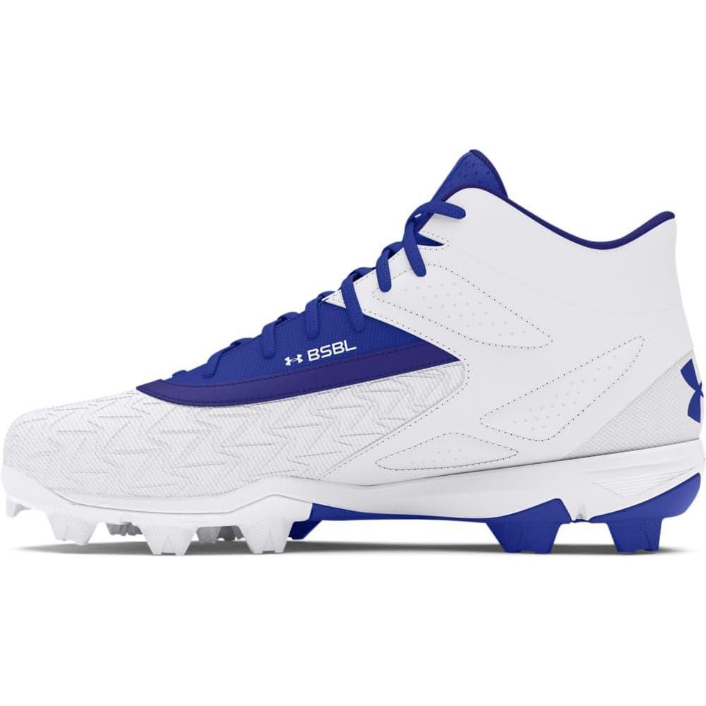 imageUnder Armour Mens Leadoff Mid 30 Baseball Cleat Sneaker400 RoyalWhiteRoyal