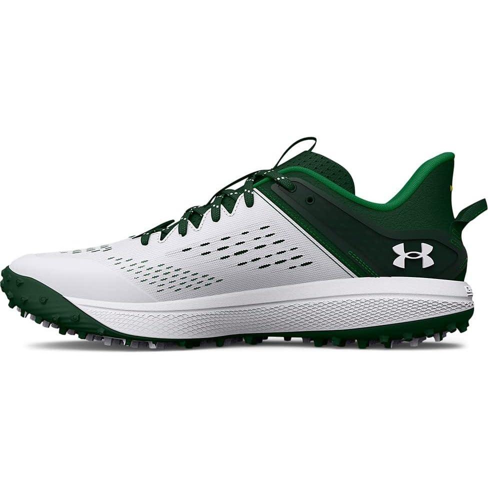 imageUnder Armour Mens Yard Low Turf Baseball ShoeBaseball Shoe300 Forest GreenWhiteWhite