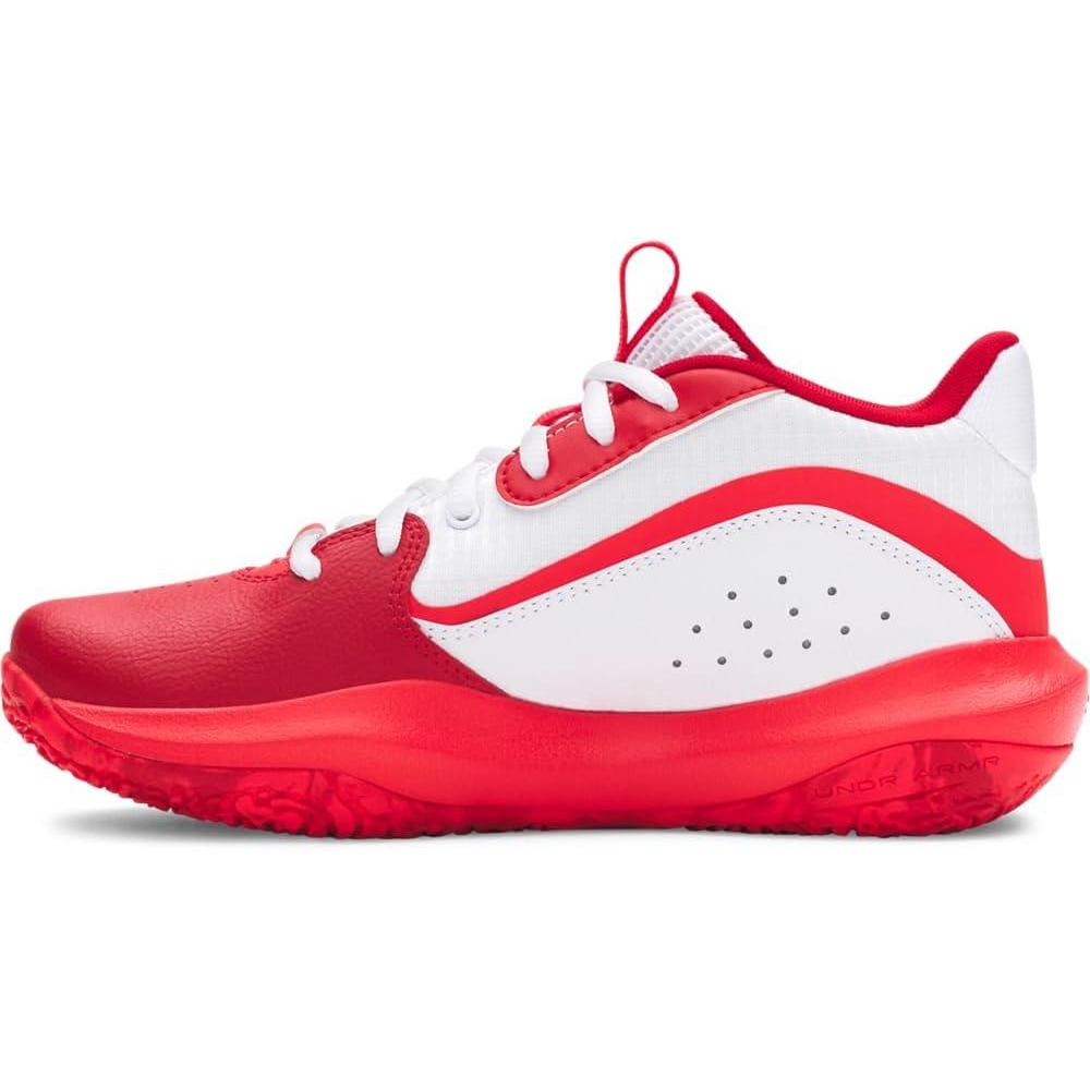 imageUnder Armour UnisexChild Grade School Lockdown 7 Sneaker104 WhiteRedRacer Red