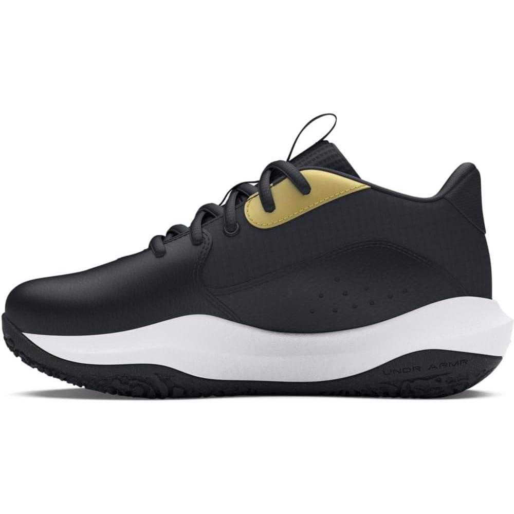 imageUnder Armour UnisexChild Pre School Lockdown 7 Sneaker001 BlackBlackMetallic Gold