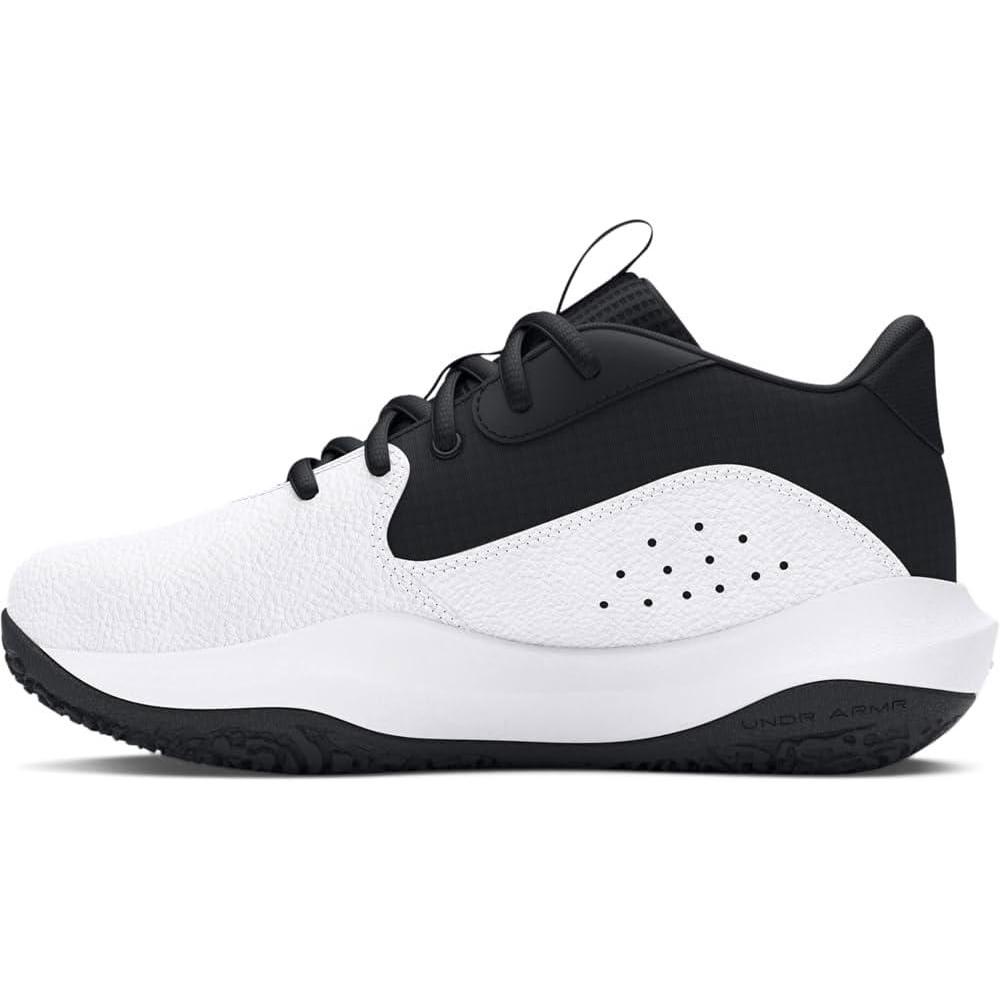 imageUnder Armour UnisexChild Pre School Lockdown 7 Sneaker102 WhiteBlackBlack