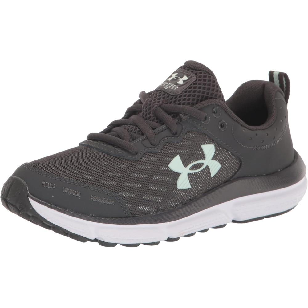 imageUnder Armour Womens Charged Assert 10 Shoes103 Jet GrayJet GrayAqua Foam