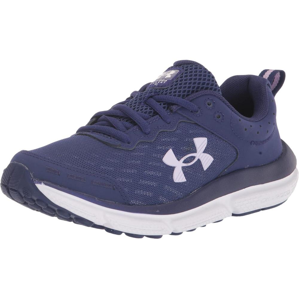 imageUnder Armour Womens Charged Assert 10 Shoes501 Sonar BlueNebula PurpleNebula Purple
