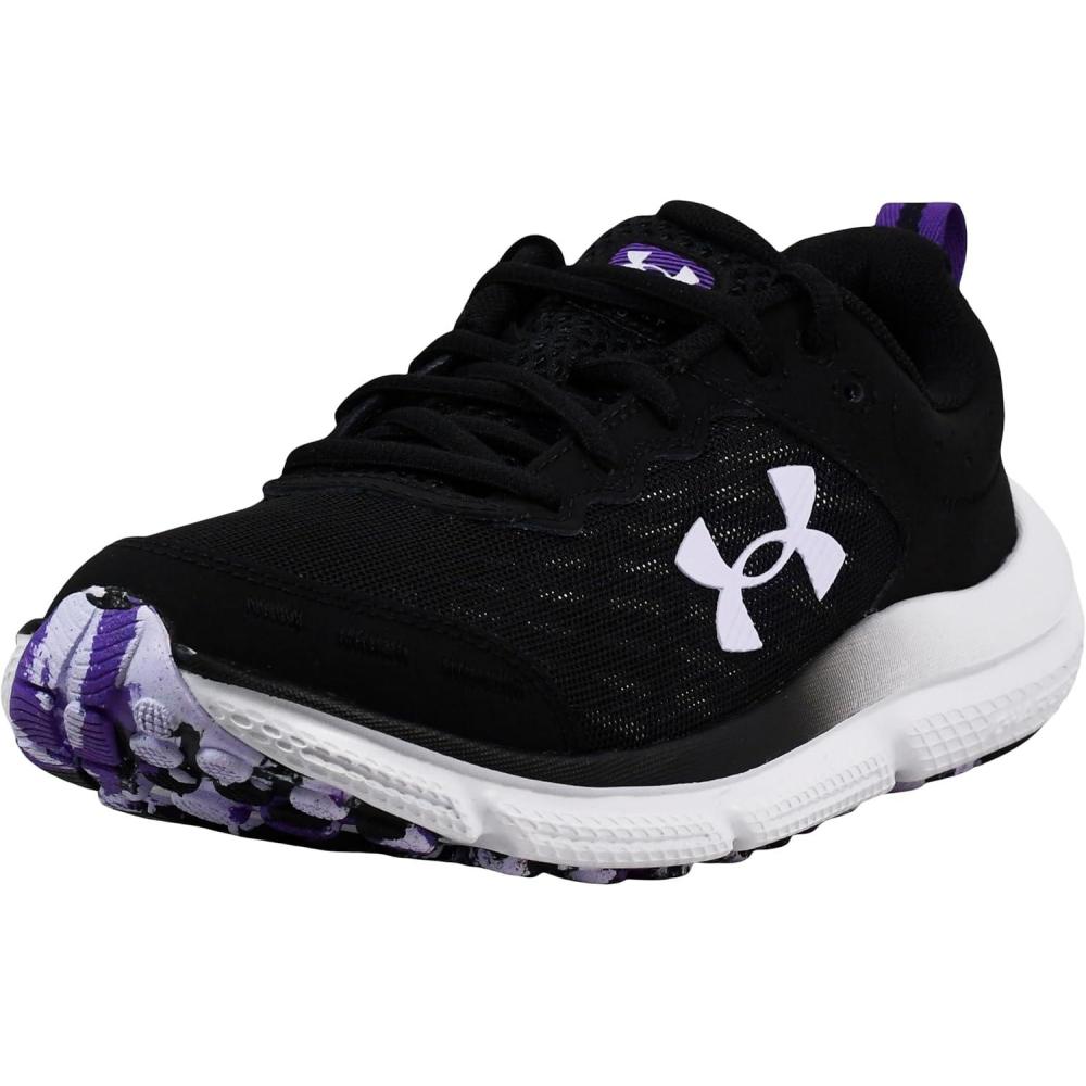 imageUnder Armour Womens Charged Assert 10 ShoesBlackBlackSalt Purple