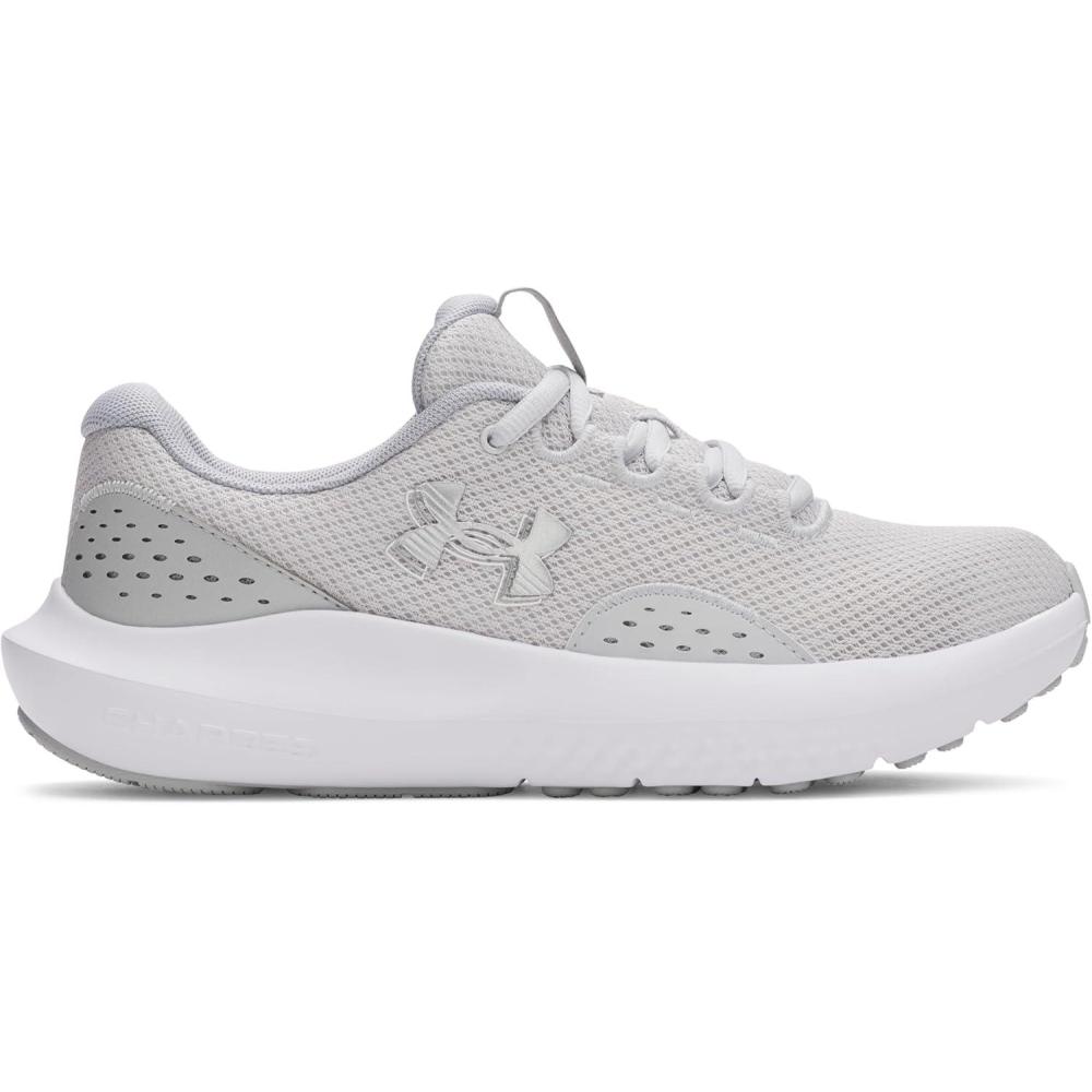 imageUnder Armour Womens Charged Surge 4 Running Shoe014 Halo GrayMetallic SilverMetallic Silver