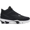 imageUnder Armour Boys Leadoff Mid RM JR 30 Baseball Cleats001 BlackBlackWhite