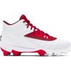 imageUnder Armour Boys Leadoff Mid RM JR 30 Baseball Cleats600 RedWhiteRed