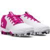imageUnder Armour Girls Glyde 20 Rm Jr Softball Shoe101 WhiteRebel PinkWhite
