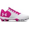imageUnder Armour Girls Glyde 20 Rm Jr Softball Shoe101 WhiteRebel PinkWhite